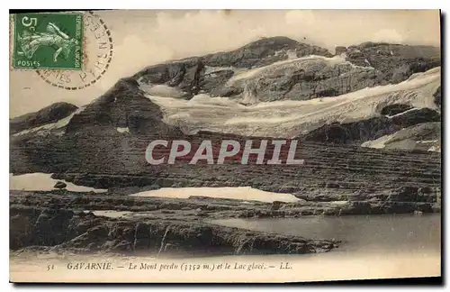 Cartes postales Gavarnie le Pont Perdu et le Lac Glace