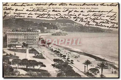 Cartes postales Nice Les Jardins Promenade Baie des Anges