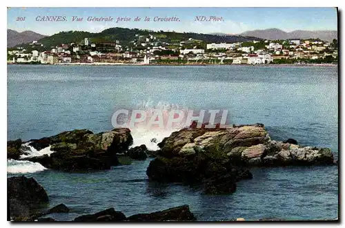 Cartes postales Cannes Vue generale prise de la Croisette