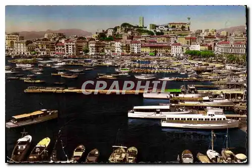 Cartes postales La Cote d'Azur Cannes Le Port et le Suquet vus du Casino municipal