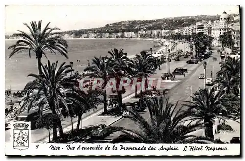 Cartes postales Nice Vue d'ensemble de la Promenade des Anglais L'Hotel Negresco