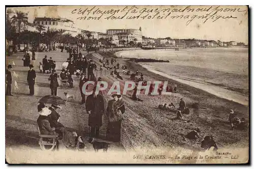 Cartes postales Cannes La Plage et la Croisette