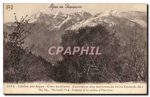 Ansichtskarte AK Chaine des Alpes Cime du Diable Excursion aux Environs de Peira Cava