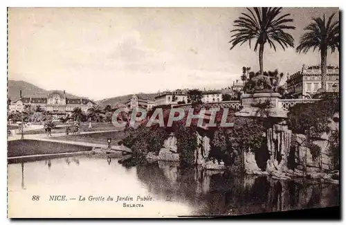 Cartes postales Nice La Grotte du Jardin Public