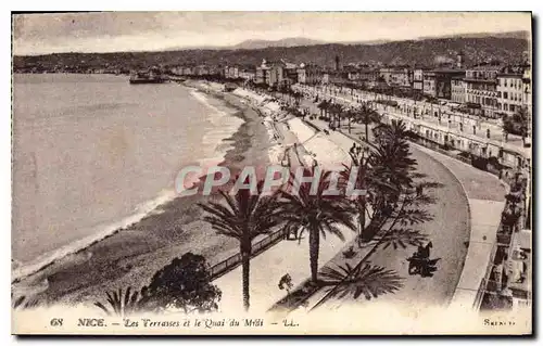 Cartes postales Nice les Terrasses et le Quai du Midi