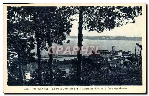 Cartes postales Cannes le Mont Chevalier pris a travers les Pins de la Croix des Gardes