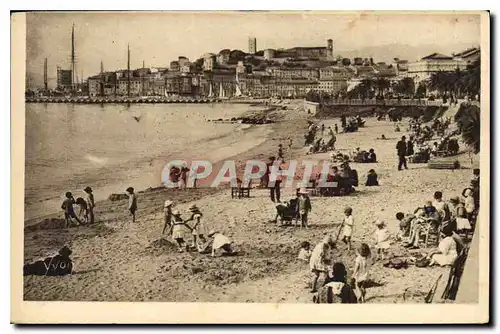 Cartes postales Cote d'Azur Cannes Alpes Maritimes la Plage et le Mont Chevalier