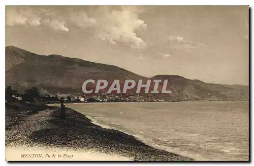 Ansichtskarte AK Menton vu de la Plage