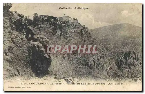 Ansichtskarte AK Collection Artistique Gourdon Alp Mar Ligne du Sud de la France