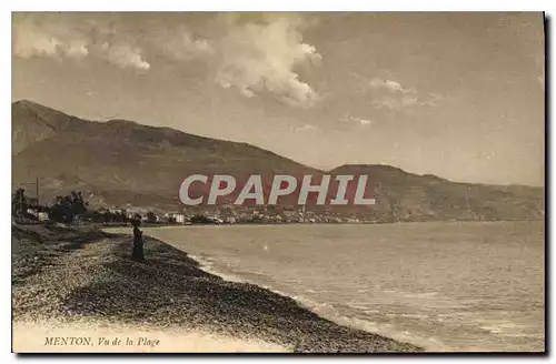 Ansichtskarte AK Menton vu de la plage