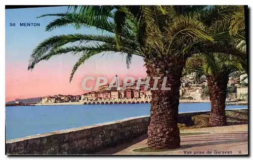 Cartes postales Menton vue prise de Garavan