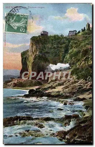 Cartes postales Menton les Rochers Rouges