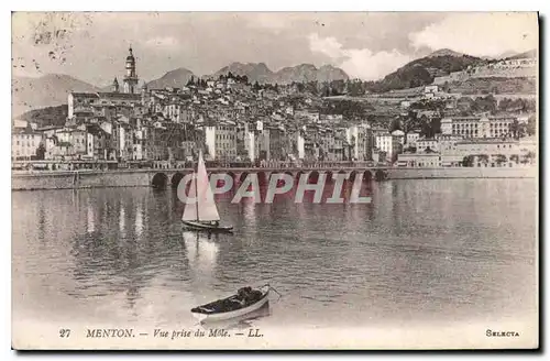 Cartes postales Menton vue prise du Mole