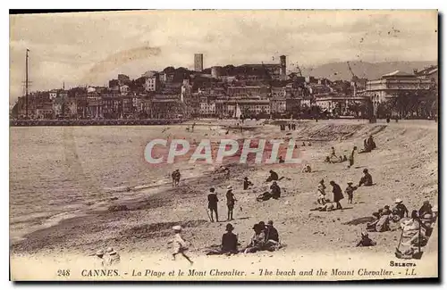 Cartes postales Cannes la Plage et le Mont Chevalier