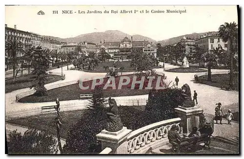 Cartes postales Nice Les Jardins du Roi Alberts Ier et le Casino Municipal