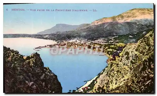 Cartes postales Menton vue prise de la Frontiere Italienne