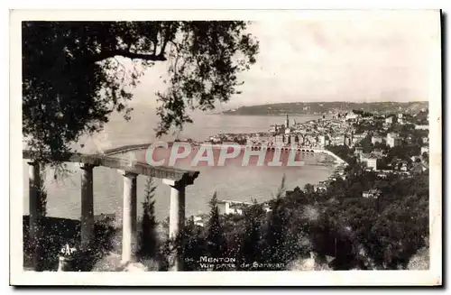 Cartes postales Menton vue prise de Garavan