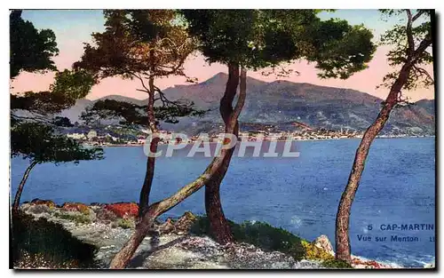 Cartes postales Cap Martin vue sur Menton