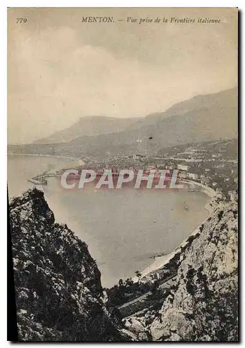 Cartes postales Menton vue prise de la Frontiere Italienne