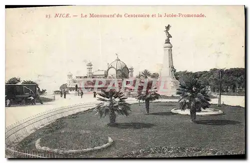 Ansichtskarte AK Nice le Monument du Centenaire et la Jetee Promenade