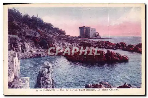 Cartes postales Cannes Iles de Lerins Saint Honorat le Vieux Chateau