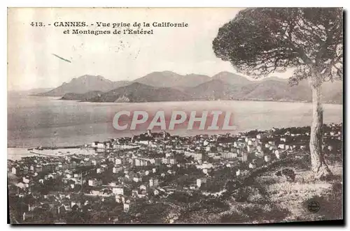 Cartes postales Cannes vue prise de la Californie et Montagnes de l'Esterel