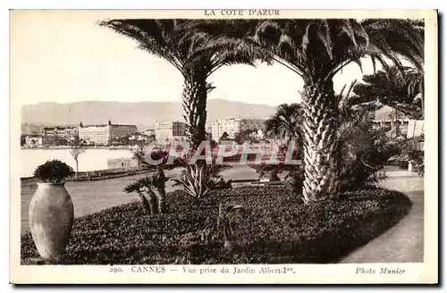 Cartes postales Cannes vue prise du Jardin Albert Ier