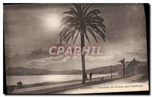 Cartes postales Cannes Coucher de Soleil sur l'Esterel