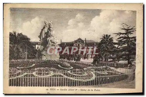 Cartes postales Nice Jardin Albert Ier Statue de la Poesie