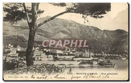 Cartes postales Monte Carlo vue generale