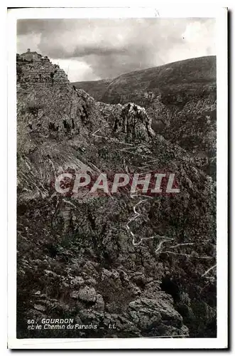 Ansichtskarte AK Gourdon et le Chemin du Paradis