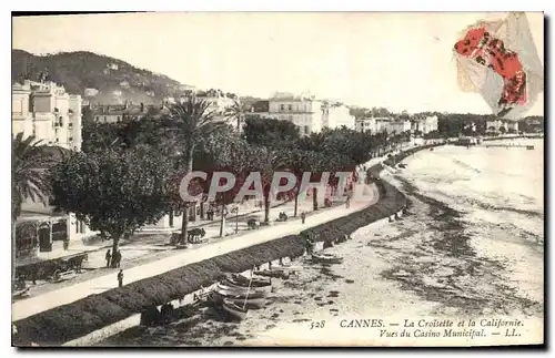 Cartes postales Cannes la croisette et la Californie vues du Casino Municipal