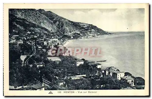 Cartes postales Menton vue sur Garavan