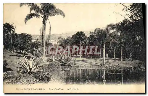 Cartes postales Monte Carlo les Jardins