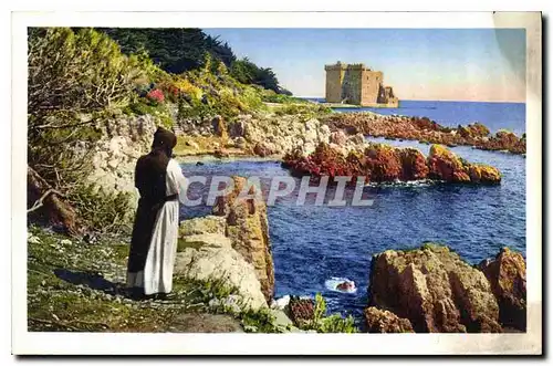 Ansichtskarte AK Ile Saint Honorat Monastere Fortifie et recifs