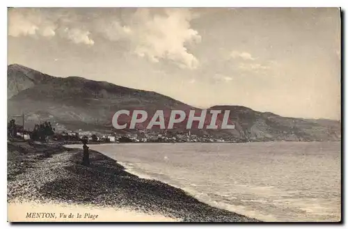 Ansichtskarte AK Menton vu de la Plage