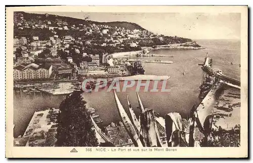 Cartes postales Nice le Port et vue sur le Mont Boron