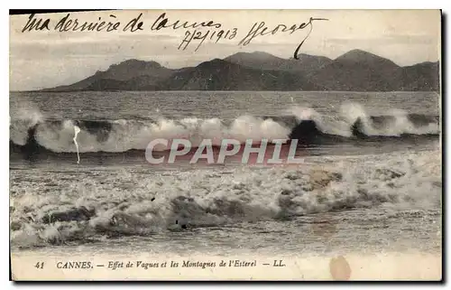 Cartes postales Cannes Effet de Vagues et les Montagnes de l'Esterel