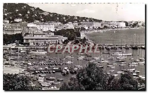 Cartes postales Cannes le Port le Casino et la Croisette vue prise du Suquet