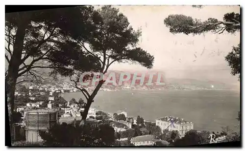 Cartes postales Les Bords de la Riviere Menton Vue panoramique prise du Cap Martin