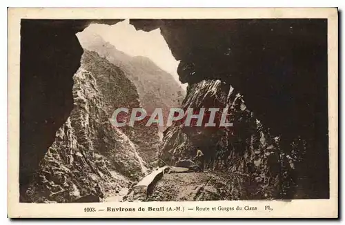 Ansichtskarte AK Environs de Beuil A M Route et Gorges du Cians