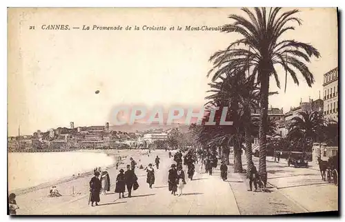 Cartes postales Cannes La Promenade de la Croisette et le Mont Chevalier