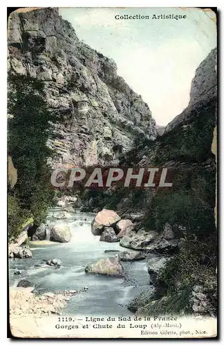 Ansichtskarte AK Ligne du Sud de la France Gorges et Chute du Loup Alp Marit