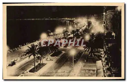 Cartes postales Nice Promenade des Anglais Effet de Nuit