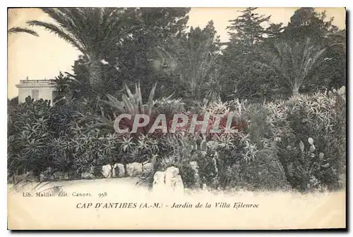 Cartes postales Cap d'Antibes A M Jardin de la Villa Eilenroc