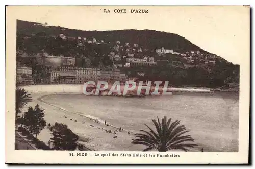 Cartes postales Nice le Quai des Etats Unis et les Ponchettes