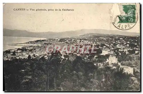 Cartes postales Cannes Vue generale prise de la Californie