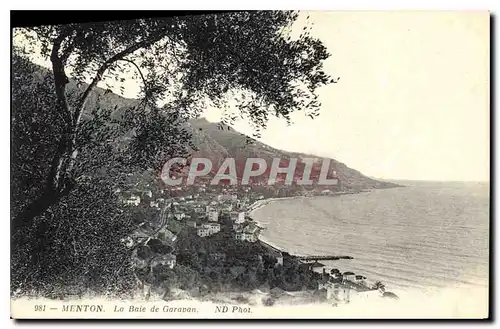 Cartes postales Menton La Baie de Garavan