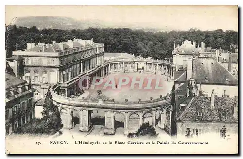 Ansichtskarte AK Nancy L'Hemicycle de la Place Carriere et le Palais du Gouvernement