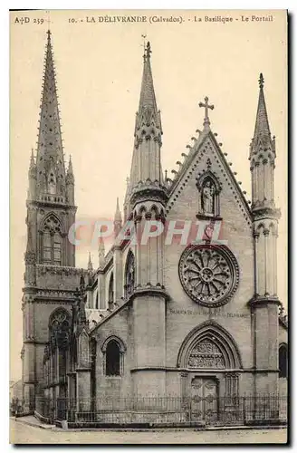Cartes postales La Delivrande Calvados La Basilique Le Portail